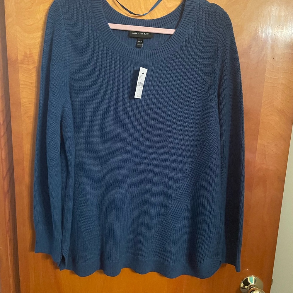 Lane Bryant Women's Deep Blue Crew Neck Sweater